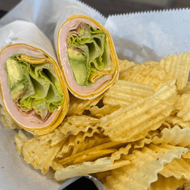 Turkey Avocado Bacon Wrap.
