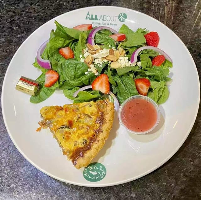 Spinach & Mushroom Quiche.