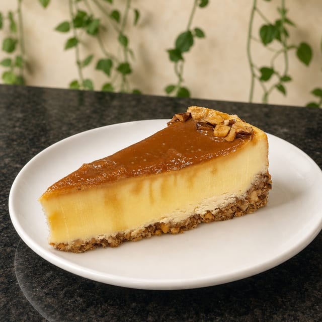 Salted Caramel Cheesecake (GF).